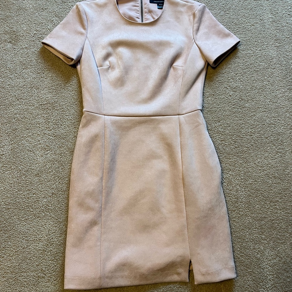 French Connection Blush Suede Mini Dress